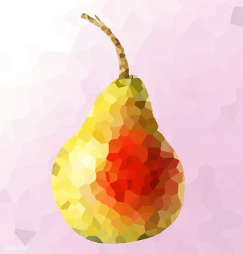 Ripe pear on a purple background crystallized style illustration | Free  illustration - 2341145