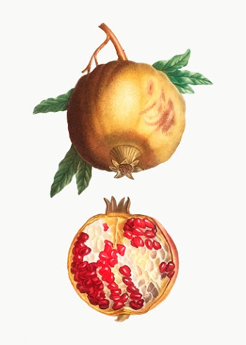 Ripe pomegranate fruit | Free stock vector - 568649