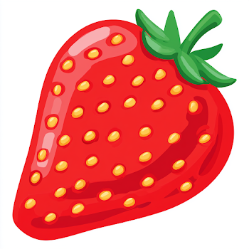 Ripe Strawberry Vector Icon
