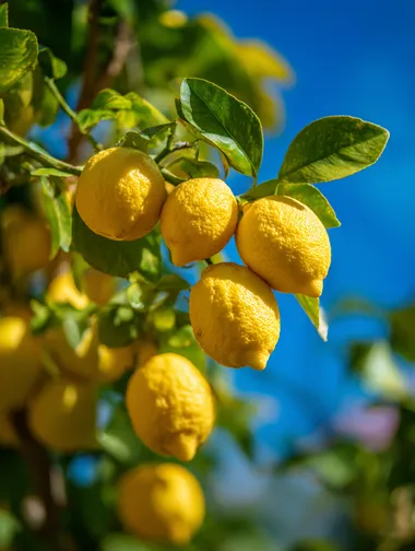 Ripening Lemons on a Mature Lemon Tree Ripening Lemons on a Mature Lemon Tree