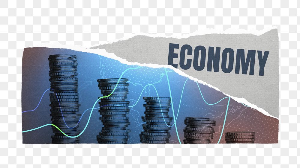 Ripped economy png paper sticker, | Free PNG - rawpixel