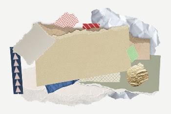 Ripped paper collages frame background | Free PSD - rawpixel