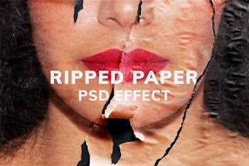 Ripped paper PSD texture effect easy-to-use … | Free stock illustration | High Resolution graphic