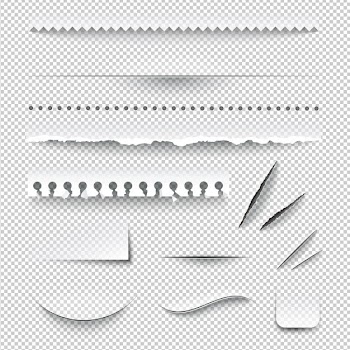 Ripped paper set Free Vector