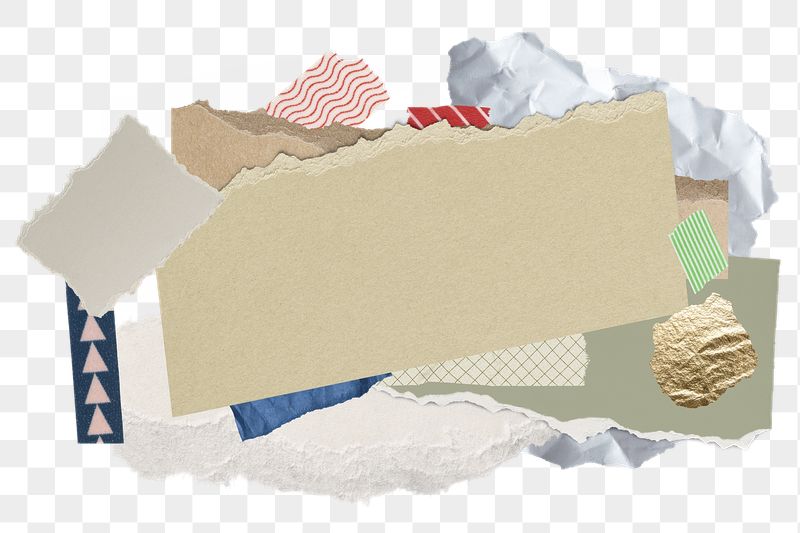 Ripped papers png collage frame | Free PNG - rawpixel