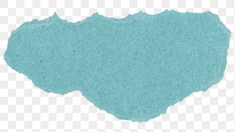 Ripped teal paper sticker, journal | Free PNG - rawpixel