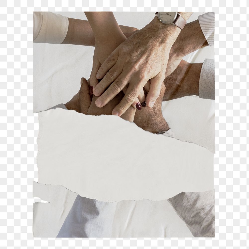 Ripped teamwork png poster, business | Free PNG - rawpixel