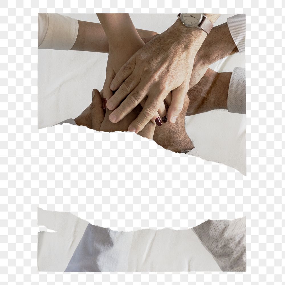 Ripped teamwork png poster, business | Free PNG - rawpixel