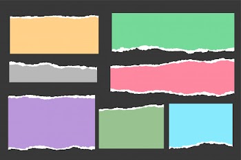 Ripped torn paper sheets collection Free Vector