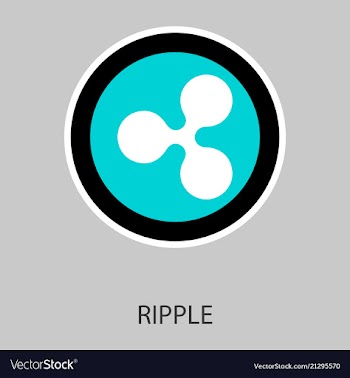 Ripple xrp outline icon cryptocurrency e-currency vector image