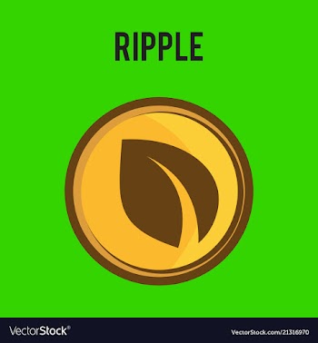 Ripple xrp outline icon cryptocurrency e-currency vector image