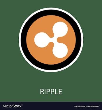 Ripple xrp outline icon cryptocurrency e-currency vector image