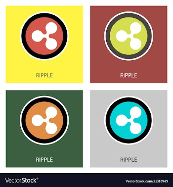 Ripple xrp outline icon cryptocurrency e-currency vector image
