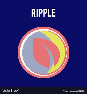 Ripple xrp outline icon cryptocurrency e-currency vector image