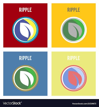 Ripple xrp outline icon cryptocurrency e-currency vector image