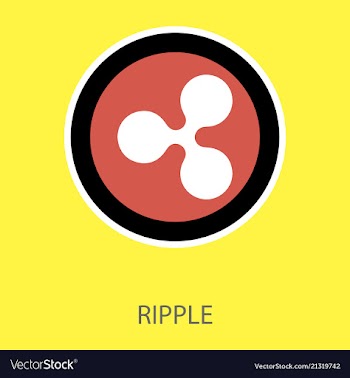 Ripple xrp outline icon cryptocurrency e-currency vector image