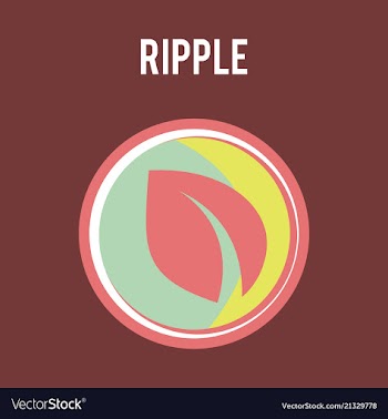 Ripple xrp outline icon cryptocurrency e-currency vector image
