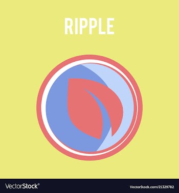 Ripple xrp outline icon cryptocurrency e-currency vector image