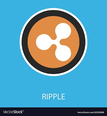 Ripple xrp outline icon cryptocurrency e-currency vector image