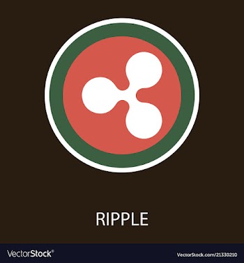 Ripple xrp outline icon cryptocurrency e-currency vector image