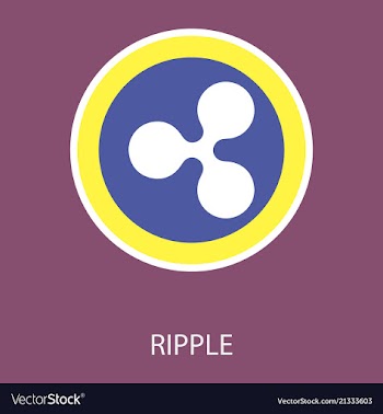 Ripple xrp outline icon cryptocurrency e-currency vector image