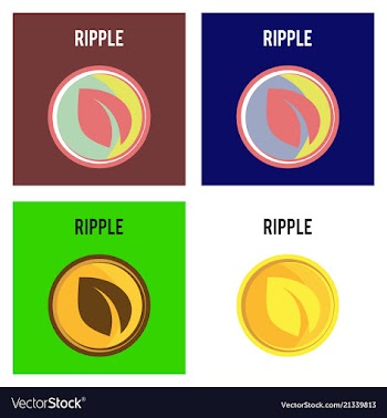 Ripple xrp outline icon cryptocurrency e-currency vector image