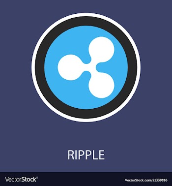 Ripple xrp outline icon cryptocurrency e-currency vector image