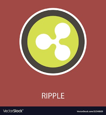 Ripple xrp outline icon cryptocurrency e-currency vector image