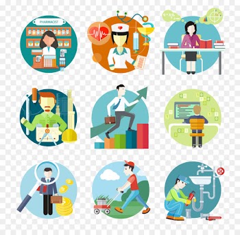 Risk Labor Euclidean vector Employment - Doctors teachers engineer career icon 