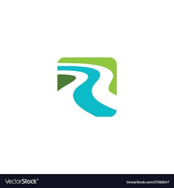  					River abstract logo vector image														