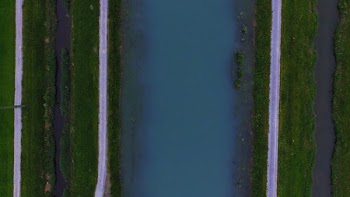 river along the road