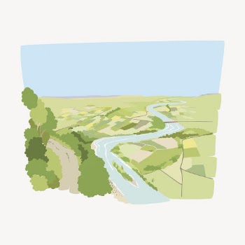 River background, nature illustration. Free | Free Photo - rawpixel