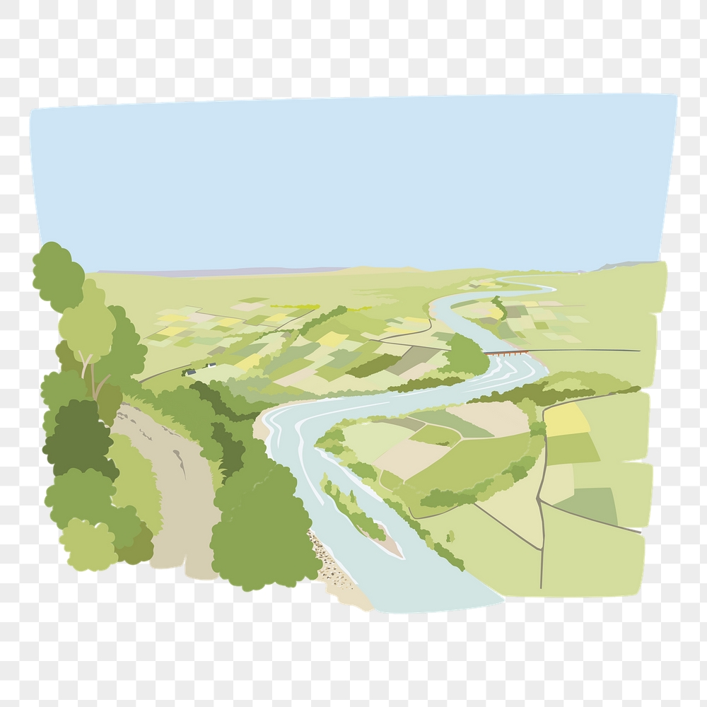 River background png, nature illustration, | Free PNG - rawpixel