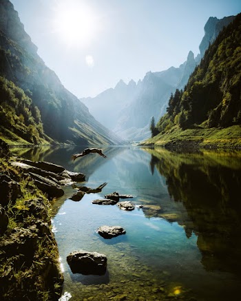 River Between Mountains