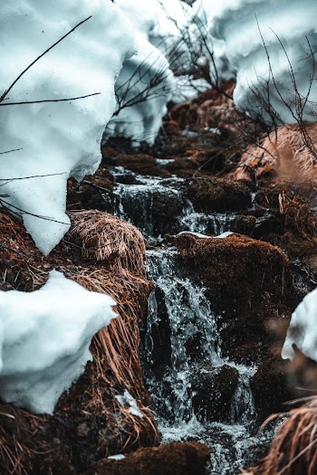 River Filled With Snow