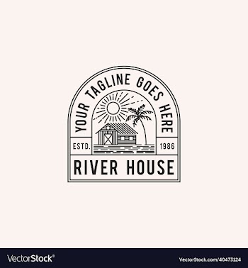 river house logo stamp