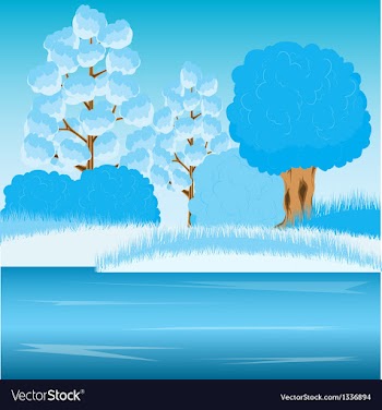 River in winter vector image