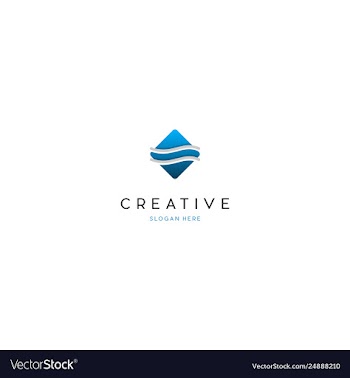 River management creative business logo design vector image