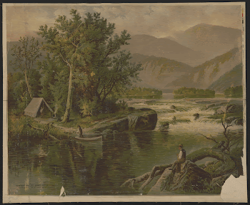 [River scene with men fishing | Free Photo - rawpixel