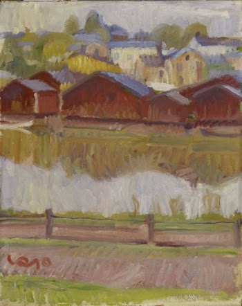 Riverside sheds in porvoo, 1910 | Free Photo - rawpixel