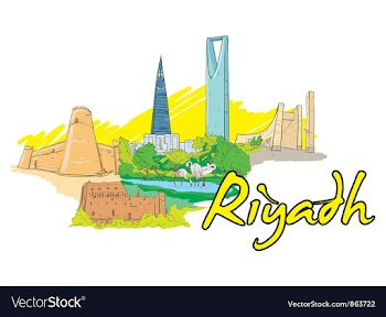 Riyadh doodles vector image
