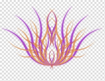 Rize Flowers, purple and orange lines abstract illustration transparent background PNG clipart