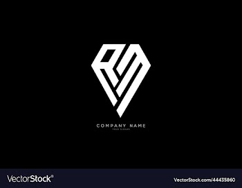 rm logo letter monogram with triangle