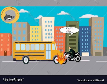 Road accident poster vector image