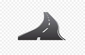 Road Asphalt Tarmac - Black curved hand-painted asphalt road 