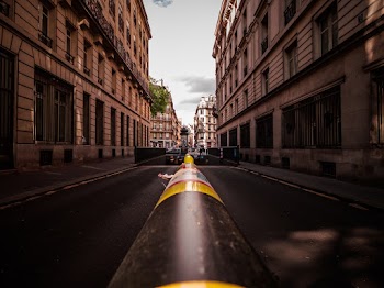 road Between Buildings