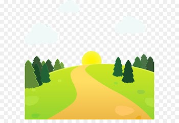 Road Cartoon Illustration - Cartoon mountain road 