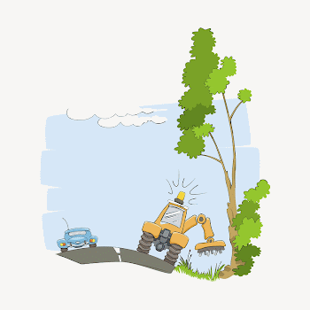 Road construction  clipart illustration | Free PSD - rawpixel