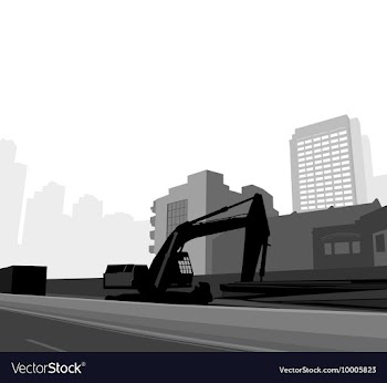 Road construction vector image