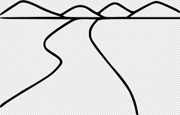 Road Diverging Image Black And White Clipart & Clip Art Images ...